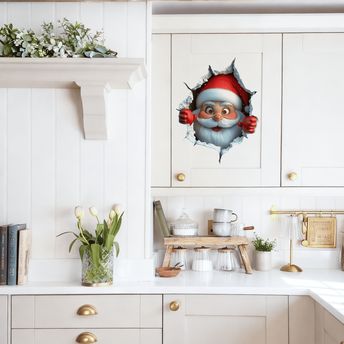 🎄3D Wall-Breaking Santa Claus Sticker