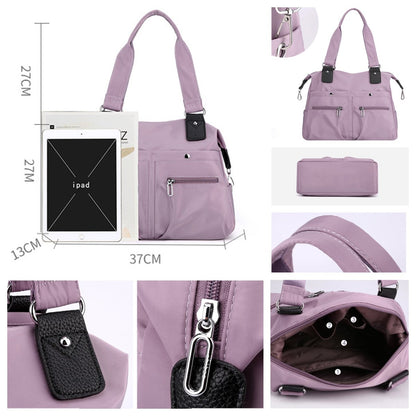 🔥Vandtæt skuldertaske med flere lommer og stor kapacitet