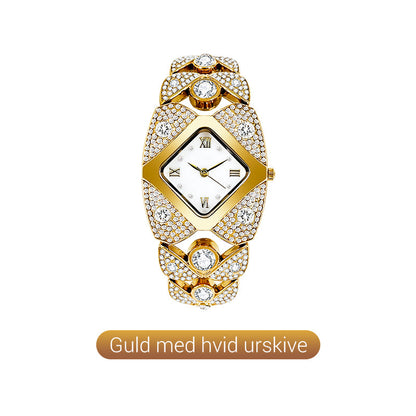💜SIDSTE DAGS TILBUD - 50% RABAT💜Retrokvartsur med funklende rhinsten⌚