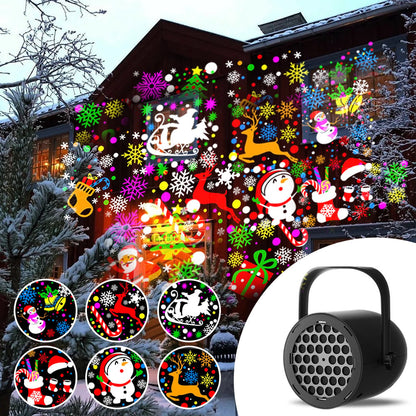 🎅LED-julelampe med projektion – 16 mønstre med ren julemagi!🎄