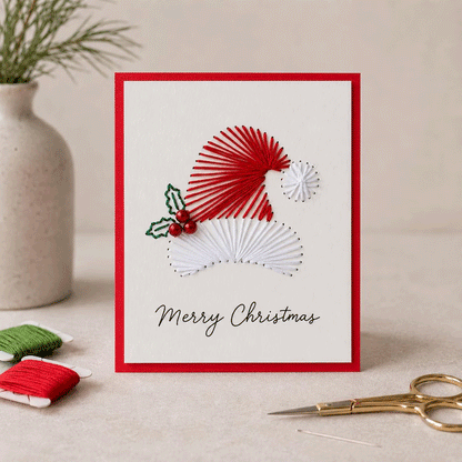 🎄🧵DIY-sæt til et julekort med string art