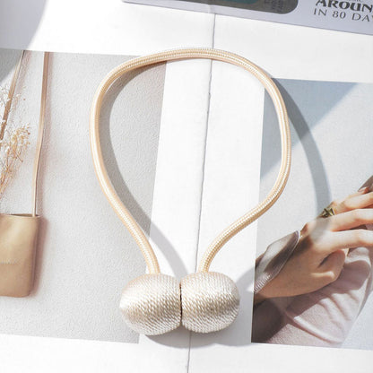 Punch-Free Earphone-Style Magnetic Curtain Tie