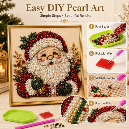 🧘Afslappende og velegnet til begyndere – 🎨💎DIY-julekunstsæt med perler til diamantmaleri