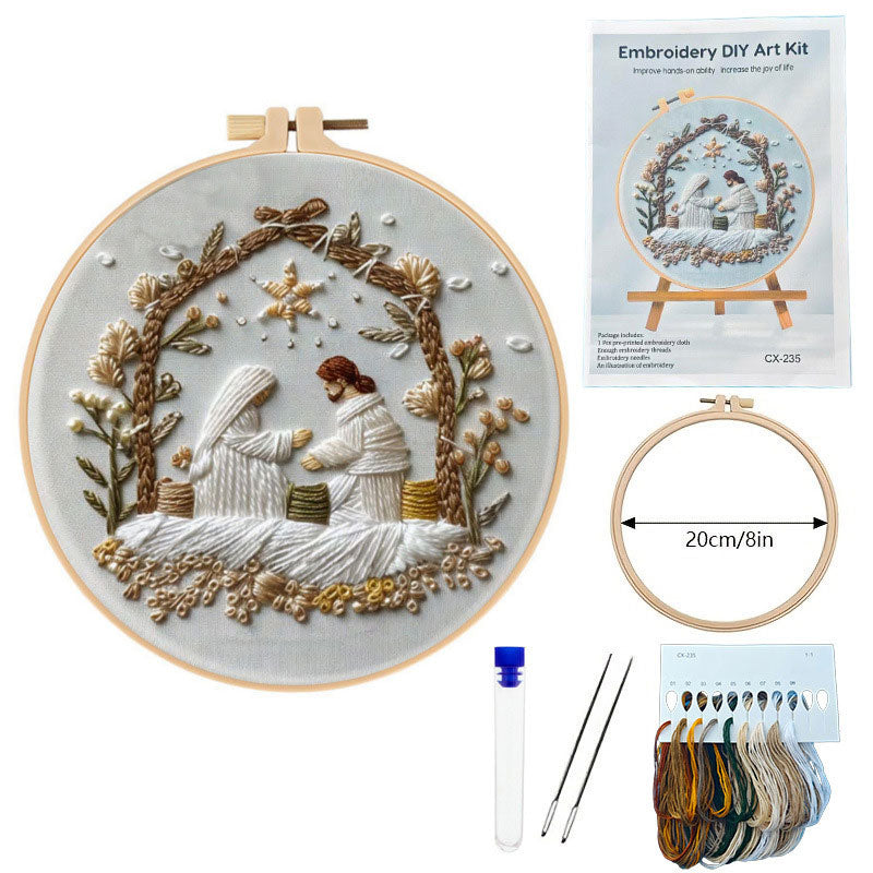 Påske-broderi DIY-kunstsæ