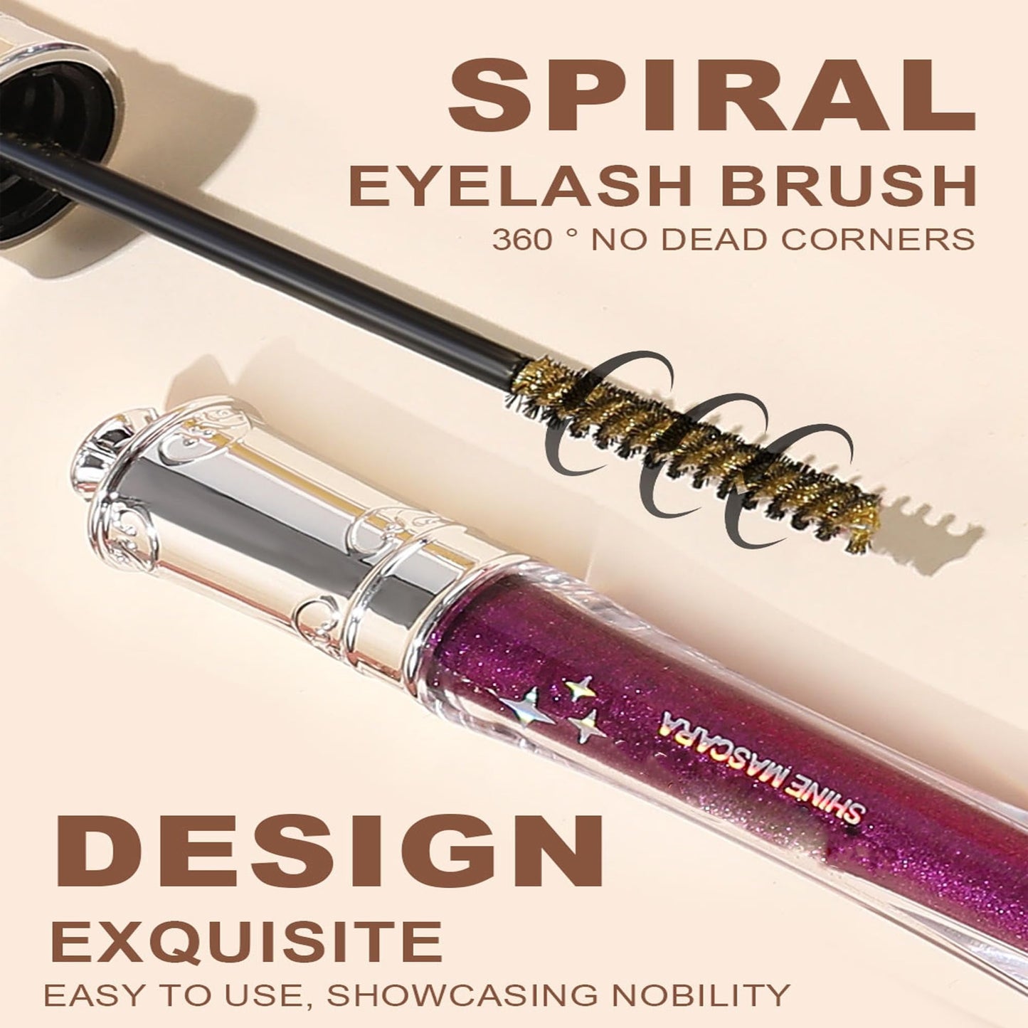 Glitrende krystalldiamantfarvet glittermascara