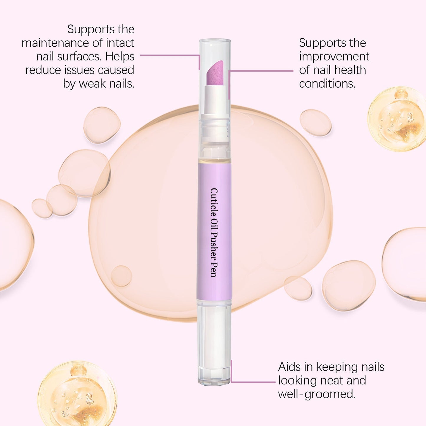 💅✨ Neglebåndsolie i penform – bærbar fugtighed til tørre neglebånd og skøre negle med lavendelduft! ✨🖊️