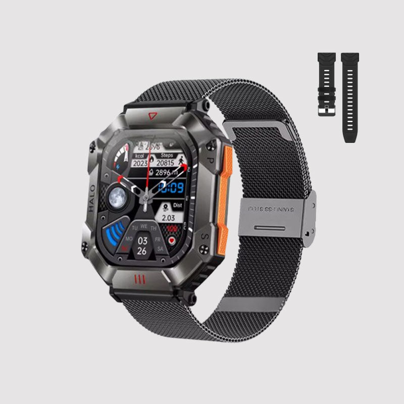 IP68 vandtæt militær AI voice Bluetooth call smartwatch
