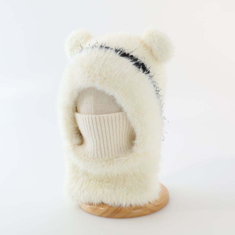 Lille bjørn plys tørklæde og hue sæt 🧸