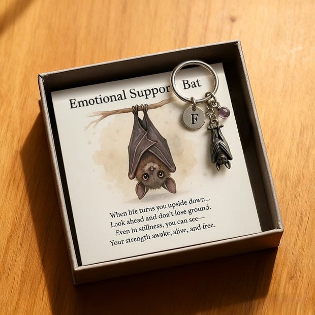 🦇Emotionel støtte flagermus inspirerende nøglerin