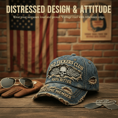 🧢Old F*ckers Club – Vintage baseballkasket
