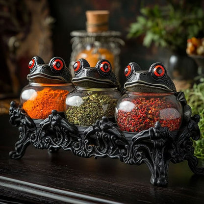 Håndlavede Witchy Frog apotekerkrukker til krydderier 🐸