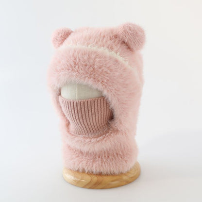 Lille bjørn plys tørklæde og hue sæt 🧸