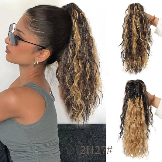 ⏳Begrænset tid 50% rabat💥💖18 tommer krøllet, bølget Frizz-hårfortykning med hestehale