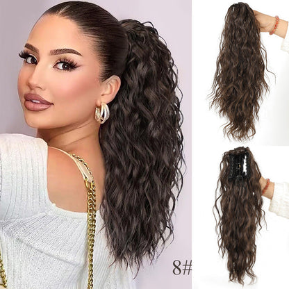 ⏳Begrænset tid 50% rabat💥💖18 tommer krøllet, bølget Frizz-hårfortykning med hestehale