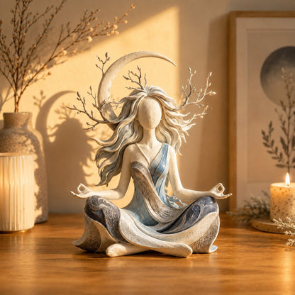 🧘 Skulptur til fredfyldt meditation | Roligt dekorationselement til hjemmet