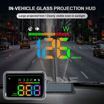 Head-up display (HUD) med glasprojektion i køretøjer