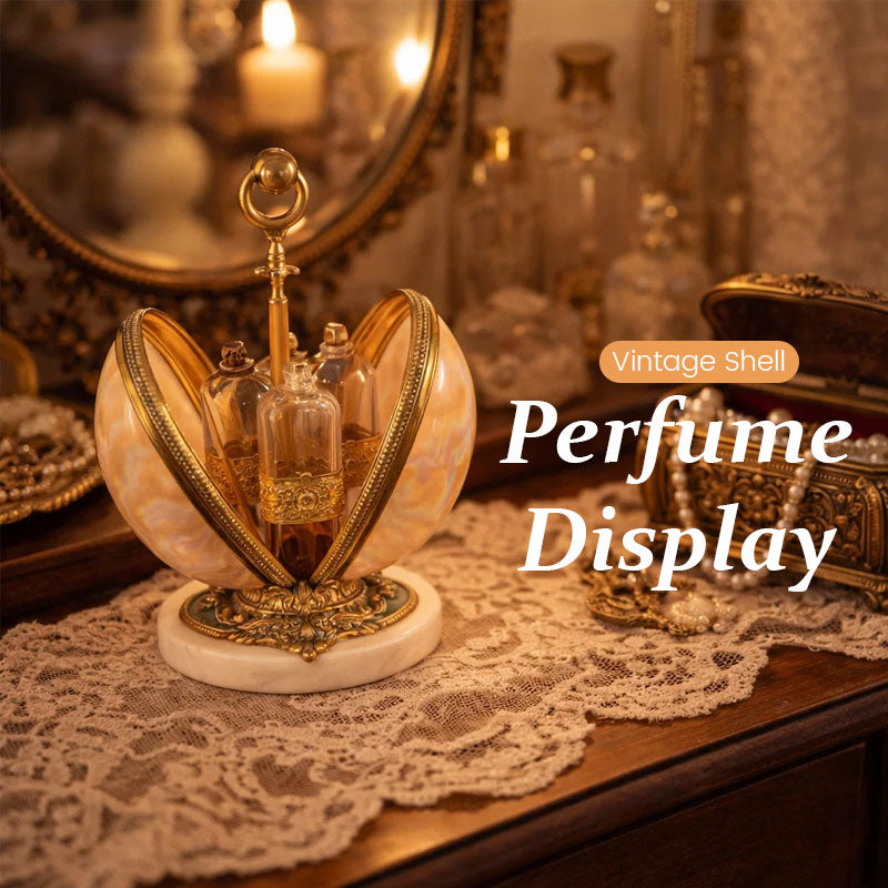 🕯 Vintage parfumeholder lavet af muslingeskalle
