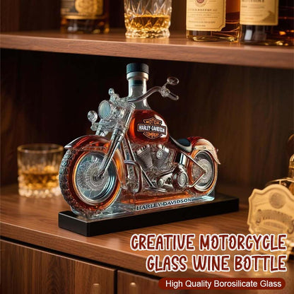 Kreativ motorcykel Glasvinflaske