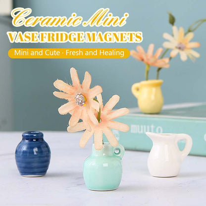 🌼 Keramiske mini-vasekøleskabsmagnete