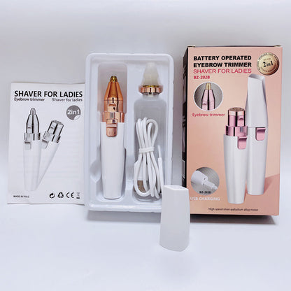 2-i-1-apparat til fjernelse af øjenbryn og ansigtshår til kvinder