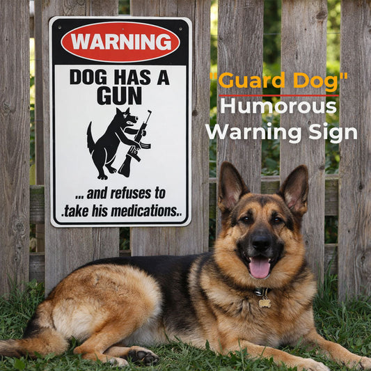 »Vagthund« – et humoristisk advarselsskilt 🐶 — Giv dine naboer noget at snakke om