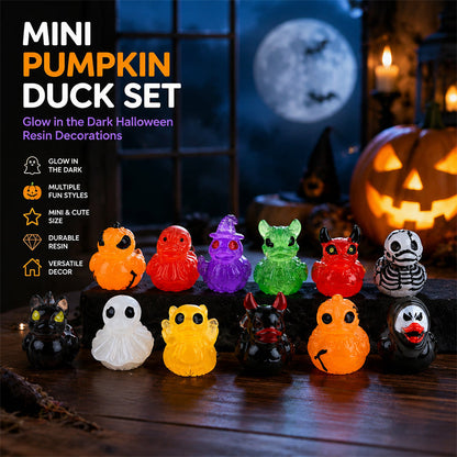 👻 Små Spooky Ænder – Søde Halloween-Miniaturer, der Lyser i Mørket 🎃