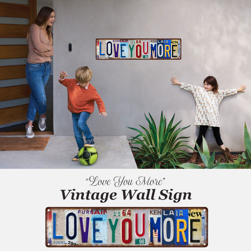 ❤️ Love You More Vintage vægskil