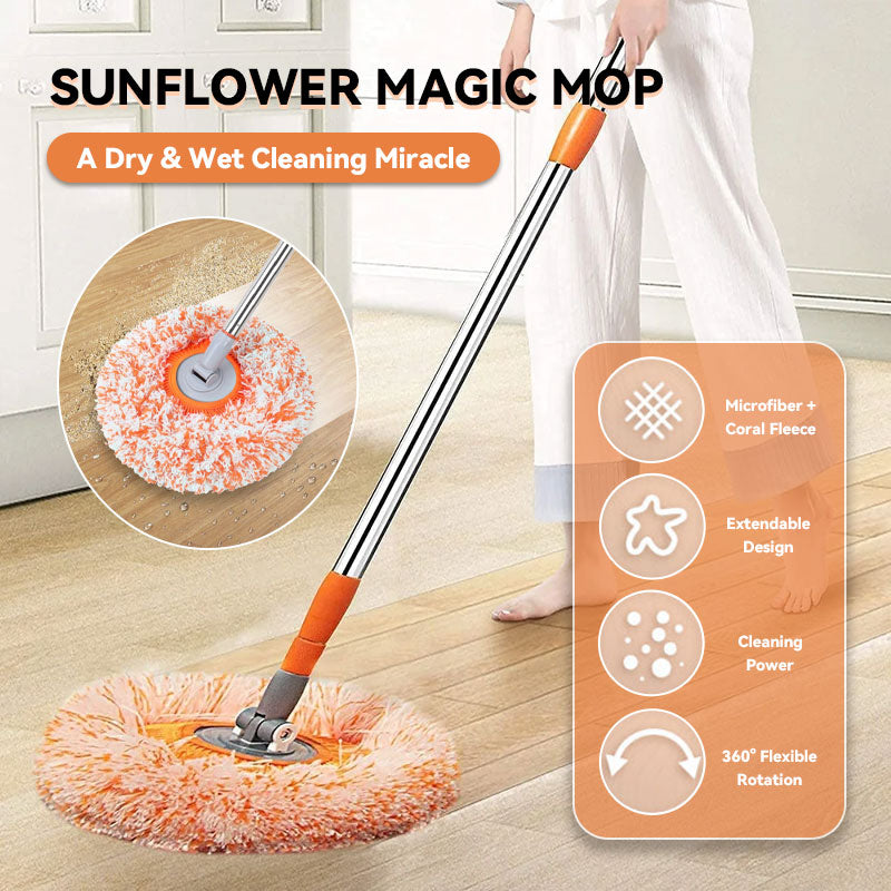 🌻 Solblomst Magisk Moppe · Til tør og våd rengøring 🌻