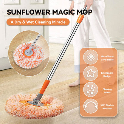🌻 Solblomst Magisk Moppe · Til tør og våd rengøring 🌻