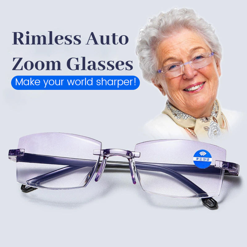 🔍 Automatisk zoom-brille uden kant | Gør din verden skarpere!