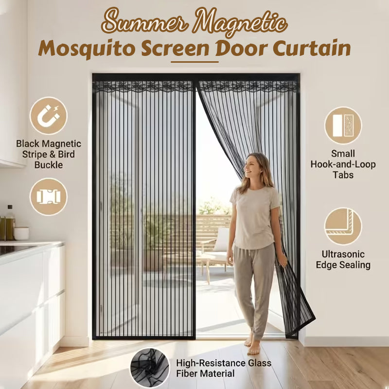 Magic Mesh – magnetisk myggenetgardin til døre til sommerhuset