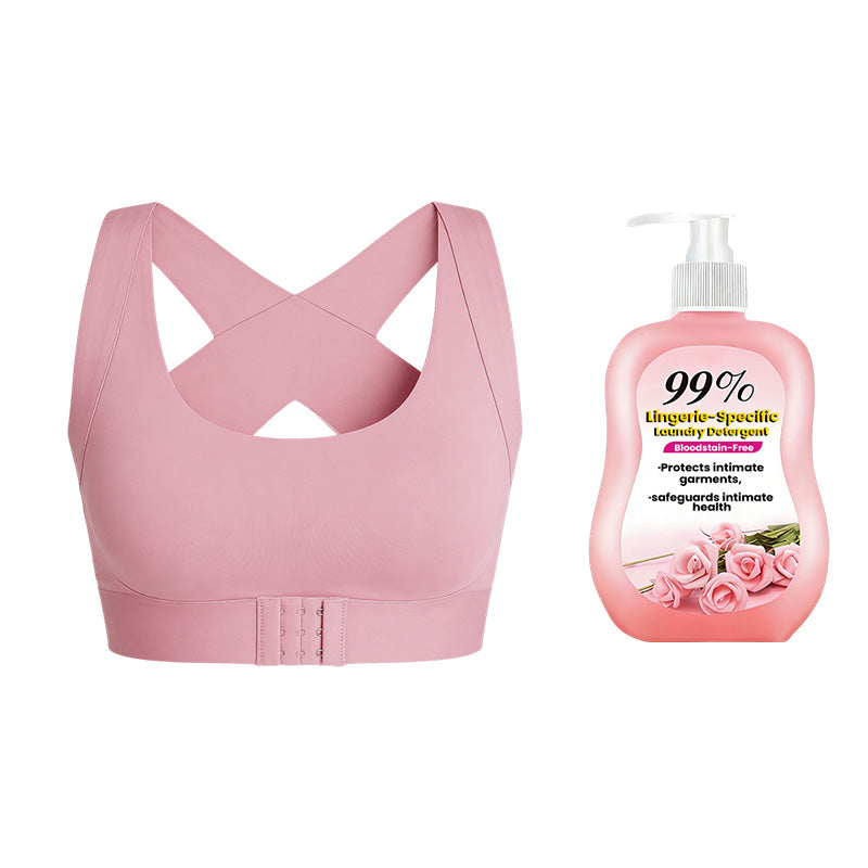 🎉SIDSTE DAGS UDSALG -70 % RABAT⚡Frontlukning, krydsede stropper, trådløs bh til god holdnin