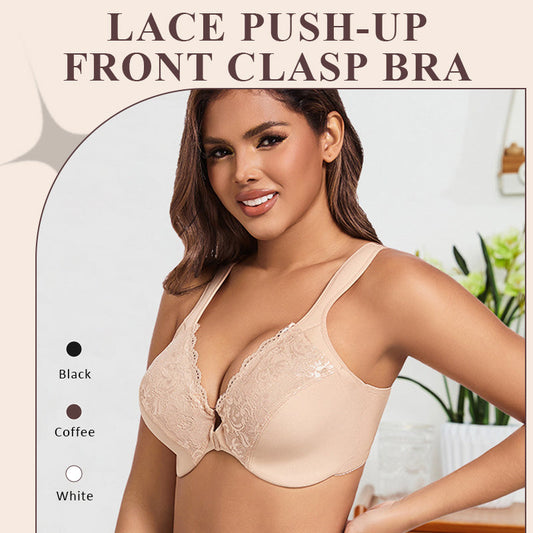 Lace Push-Up Front Clasp Bra - 💕Comfort & Lift — Confidence Starts Here💕
