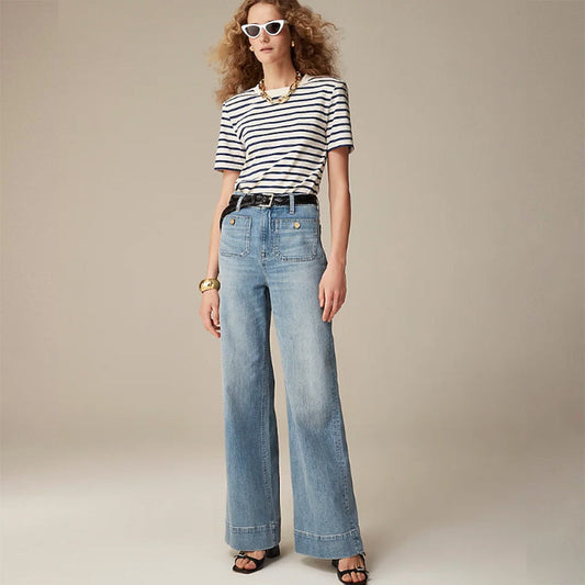 🧣🔥Spring Fashion Update 49% OFF👖Tummy Control Sailor Wide Leg Trouser