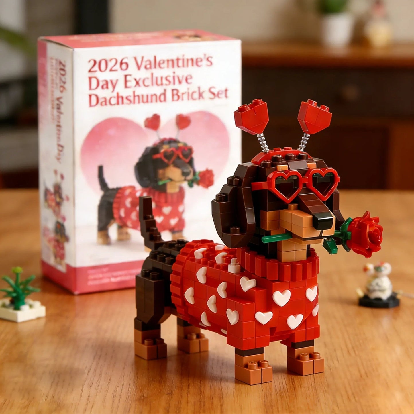💖 2026 Valentine's Day Exclusive Dachshund Brick Set