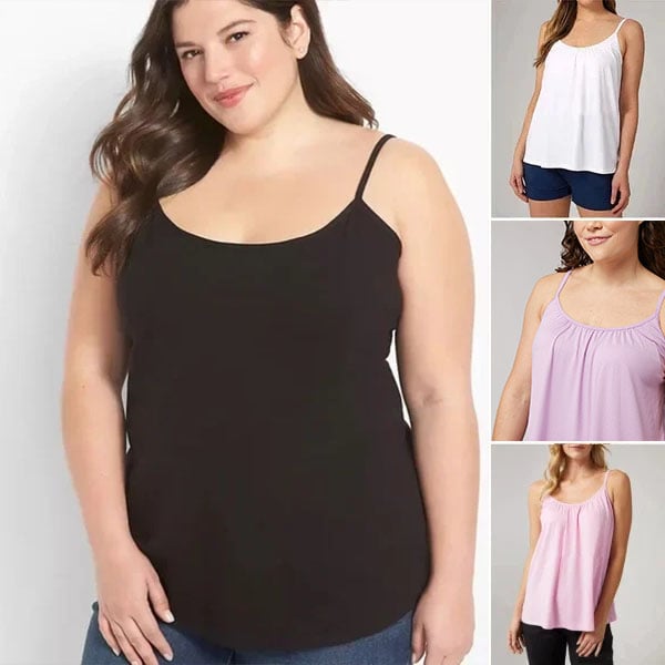 🏆SIDSTE DAGS UDSALG 49% RABAT - Løstsiddende tanktop med indbygget bh