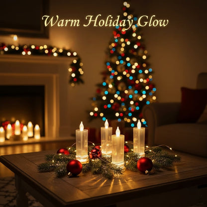 🔥HOT SALE 49%OFF✨🕯️LED Crystal Candle Lights (4 stk i 1 sæt)