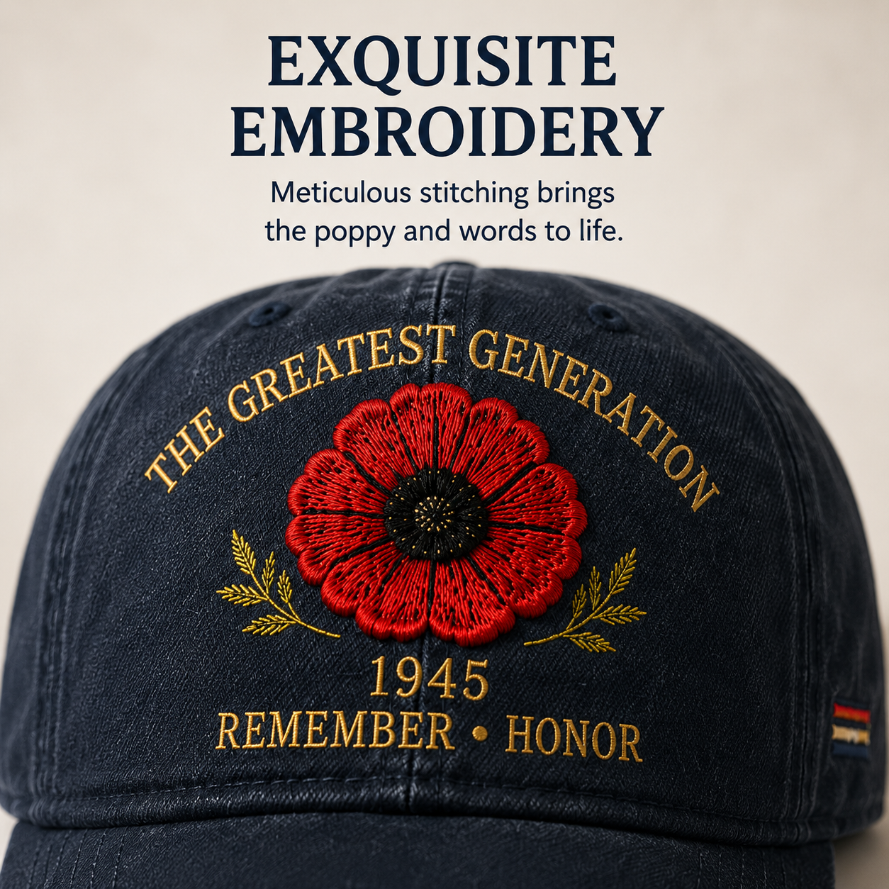 🎖️🌺 En generations arv — 1945-mindesmærke-valmuehue
