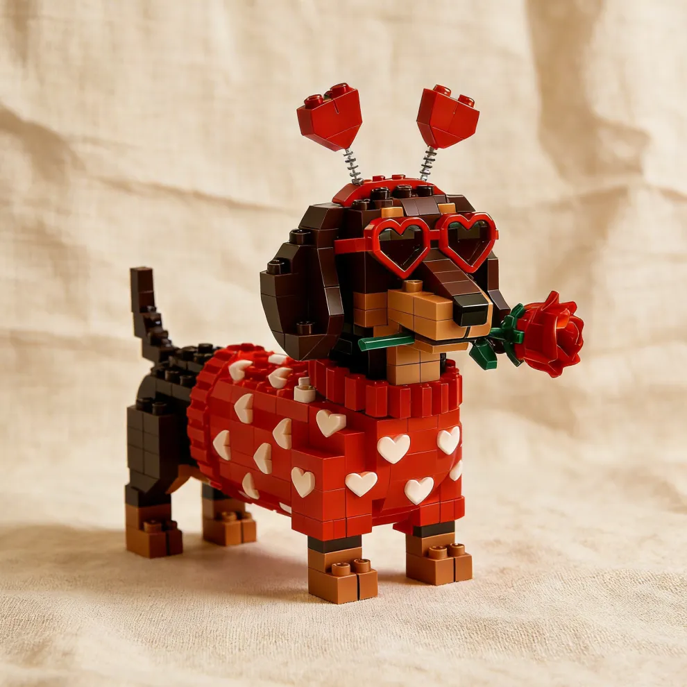 💖 2026 Valentine's Day Exclusive Dachshund Brick Set