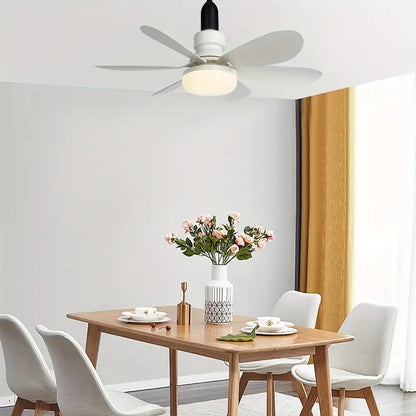 2-IN-1 PORTABLE FLOOR FAN & LIGHT med fjernbetjenin