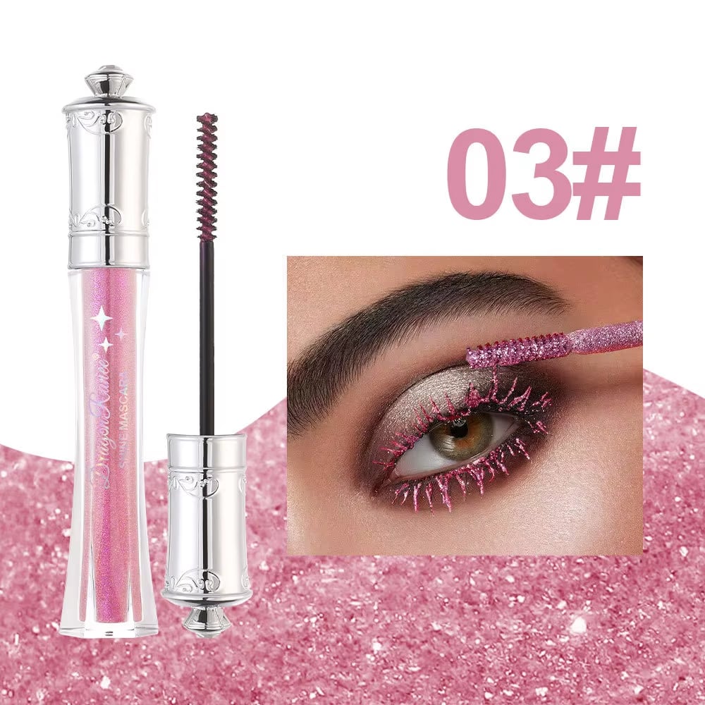 Glitrende krystalldiamantfarvet glittermascara