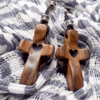 ✝️100 % håndlavet trækors »Mit hjerte«