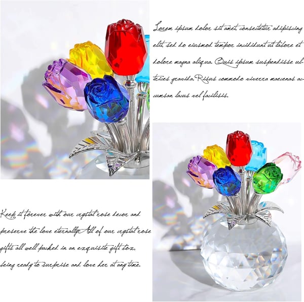 🌈✨ Krystalblomst Prisma Vase ✨