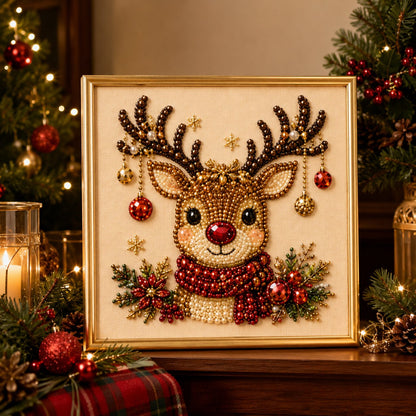 🧘Afslappende og velegnet til begyndere – 🎨💎DIY-julekunstsæt med perler til diamantmaleri