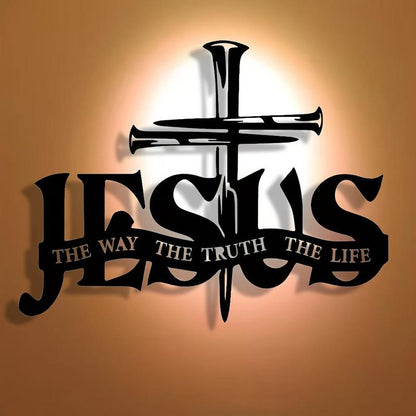 (🎁Sidste dag 49% rabat)🔥Jesus & Cross Design Wall Art - ⌛Limiteret håndlavet seri
