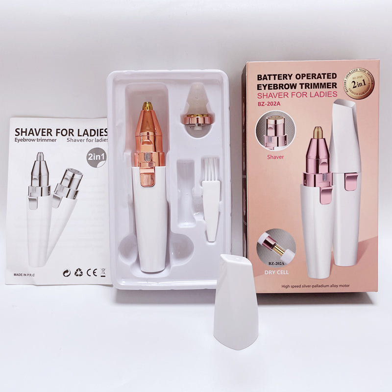 2-i-1-apparat til fjernelse af øjenbryn og ansigtshår til kvinder