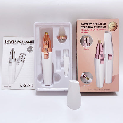 2-i-1-apparat til fjernelse af øjenbryn og ansigtshår til kvinder