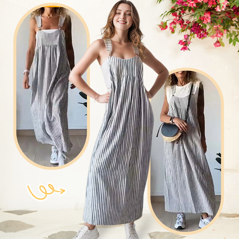 ✨ Casual stribet kjole - ubesværet stil og komfort