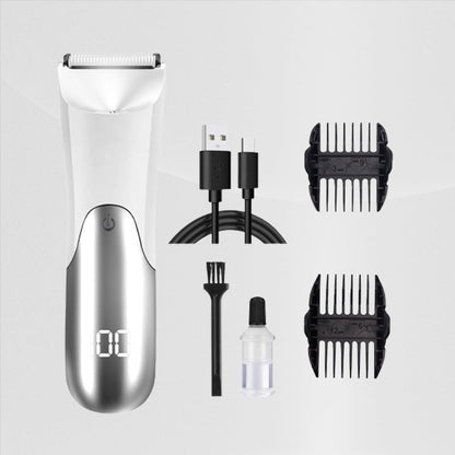 Keramisk digital skærm Elektrisk intimklipper kropshårtrimmer genopladelig barbermaskine