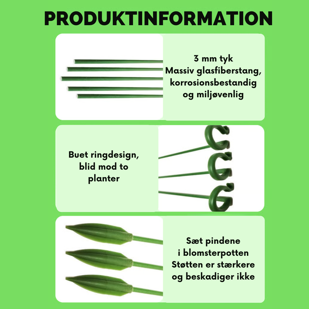 PlantGuard™ - 10 stk. Holdbare Plante Støttebeslag